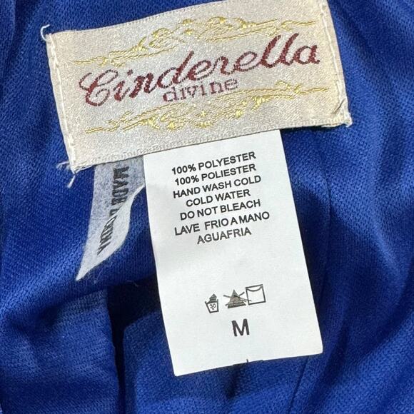 Cinderella Divine Sleeveless Lace Dress Jewel Sequin Royal Blue Medium - Picture 7 of 7